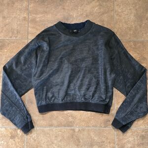 Black Navy Camouflage MG Crop Sweater